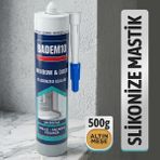 Badem10 Altın Meşe Renkli Boyanabilir Genel Amaçlı Kolay Uygulanır Inşaat Mastik 500 gr Golden Oak - Gri
