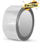 Badem10 Alüminyum Folyo Bant 48 mm x 15 mt Sızdırmaz Takviyeli Yanmaz Soba Borusu Bandı