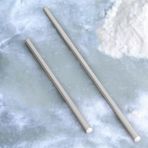 Badem10 Alüminyum Metal Oklava 2'li Set 99-74 cm Börek Hamur Yufka Açma Silindir Yuvarlak Uzun Kısa Mutfak