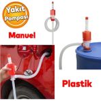 Badem10 Araba Araç Otomobil Benzin Mazot Su Pompası Yakıt Transfer İkmal Aktarma Plastik Pompa Vak Vak