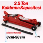 Badem10 Arabalı Kriko 2.5 Ton Alçak Şase Profil Oto Araç Araba Kaldırma Sabitleme Kollu Vinç Kirko