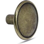 Badem10 Art Düğme Metal Antik Sarı Daire Çekmece Dolap Kapak Kulbu