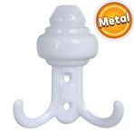 Badem10 As Orta Sarıklı Vestiyer Beyaz Metal Duvar Dolap Elbise Askılığı