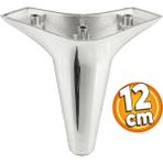 Badem10 Aspen Krom Renk 12 cm Mobilya Kanepe Sehpa TV Ünitesi Baza Koltuk Ayağı