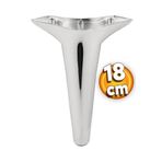 Badem10 Aspen Krom Renk 18 cm Mobilya Kanepe Sehpa TV Ünitesi Baza Koltuk Ayağı