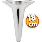 Badem10 Aspen Krom Renk 18 cm Plastik Mobilya Kanepe Sehpa Tv Ünitesi Baza Koltuk Ayağı