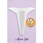 Badem10 Aspen Lüks 15 Cm (BEYAZ) Ayak Mobilya Kanepe Koltuk Yükseltici Ayağı Ayakları