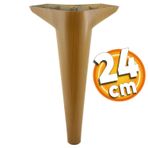 Badem10 Aspen Lüks 24 cm Kahverengi Ahşap Desenli Baza Mobilya Kanepe Sehpa TV Ünitesi Koltuk Ayağı