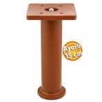 Badem10 Ayarlı Destek Ayağı Mobilya Kanepe Koltuk Yükseltici Ayarlanabilir 15 Cm Kahve Yükseltme Ayakları