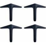 Badem10 Aydos Metal Ayak 4 Adet 12 cm Mat Siyah Kanepe Koltuk Dolap Ayağı Dayanıklı Şık Modern Tasarım