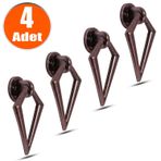 Badem10 Bafra Sarkaç Metal Antik Halka Kulp 4 Adet Dolap Çekmece Kulbu