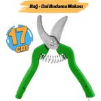 Badem10 Bağ Makası Bahçe Bitki Çiçek Gül Ağaç Üzüm Filiz Çubuk Çıbık Dal Budama Kesme Bıçkı Makas 17 cm