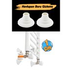 Badem10 Banyo Havlupan Borusu Kalorifer Petek Boru Gizleme Apratı Plastik Beyaz Saklama Ayağı (2 Adet)