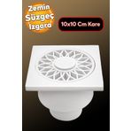 Badem10 Banyo Yer Süzgeci Süzgeç Izgara Lavabo Pis Su Gideri Kapak 50 Mm Alttan Giderli Yer Sifonu