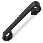 Badem10 Barida Dolap Kapak Çekmece Mat Siyah Metal 128 mm Kulp