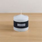 Badem10 Baton Mum Beyaz Silindir Dekoratif Mumu Kandil Fitilli Mumlar Şamdan Kokusuz 6 x 6 cm - Antik Beyaz - 1 Adet