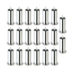 Badem10 Baza Koltuk Kanepe Mobilya Yatak Çekyat Ayağı Ince Diş M8 Metrik 8 mm Krom Metal Ayakları 15 cm 20 Adet