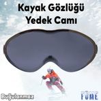 Badem10 Bellasimo Çerçevesiz Kayak Gözlüğü Camı Lens Değiştirebilir Cam Antifog Güneş Kar Gözlük Camı Füme