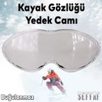 Badem10 Bellasimo Çerçevesiz Kayak Gözlüğü Camı Lens Değiştirebilir Cam Antifog Güneş Kar Gözlük Camı Şeffaf - Standart