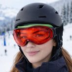 Badem10 Bellasimo Kayak Snowboard Gözlüğü Buğulanmaz Değiştirilebilir Kırmızı Camlı Antifog Kar Gözlük - Standart