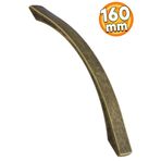 Badem10 Berilay Düz Mobilya Mutfak Dolabı Çekmece Dolap Kapak Antik Sarı 160 mm Metal Kulp