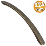 Badem10 Berilay Düz Mobilya Mutfak Dolabı Çekmece Dolap Kapak Antik Sarı 224 mm Metal Kulp