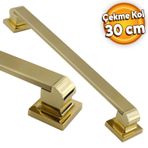 Badem10 Bersel Tutma Gold 30 cm Çekme Kolu Çelik Kapı Dış Kapı Kolu Kulp