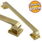 Badem10 Bersel Tutma Gold 60 cm Çekme Kolu Çelik Kapı Dış Kapı Kolu Kulp