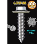 Badem10 Betofast Vidası 6.3x35 mm Paket 100 ADET Sivri Uçlu Çatı Panel Beton Ağaç Vidası