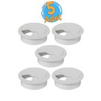 Badem10 Beyaz 5x6 cm Masa Üstü Kablo Kanalı Deliği Kapağı