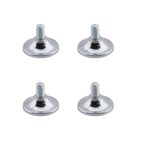 Badem10 Beyaz Eşya Raf Reyon Mobilya Bingo Rotil Ayak M6 Civatalı 6 mm Metal Profil Ayağı 1.5 cm (4 Adet)