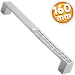 Badem10 Bihter Desenli Mutfak Çekmece Dolap Kapak Krom160 mm Metal Kulp