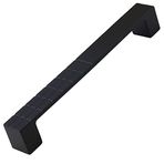Badem10 Bihter Desenli Mutfak Çekmece Dolap Kapak Siyah 128 mm Metal Kulp