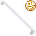 Badem10 Bihter Düz Mutfak Çekmece Dolap Kapak Beyaz 224 mm Metal Kulp