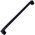 Badem10 Bihter Düz Mutfak Çekmece Dolap Kapak Siyah 224 mm Metal Kulp