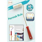 Badem10 Boyacı Rulosu Yüzeyler için Saplı Duvar Boya Rulosu Fırça Saten Parmak Boyama Tadilat Rulosu 10 cm