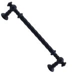Badem10 Burgu Mobilya Mutfak Dolabı Çekmece Dolap Kapak Mat Siyah 96 mm Metal Kulp