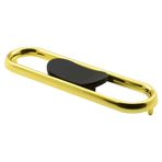 Badem10 Büyük Trend Düğme Çekmece Dolap Kapak Plastik Mat Siyah Gold 32 mm Kulp
