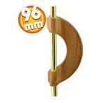 Badem10 Carmen Çekmece Mutfak Kapak Dolap 96 mm Gold Açık Ceviz Sert Plastik Kulp