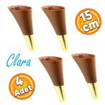 Badem10 Clara Kahverengi Gold Renk 15 cm Mobilya Kanepe Sehpa TV Ünitesi Baza Koltuk Ayağı