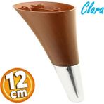 Badem10 Clara Kahverengi Krom Renk 12 cm Plastik Mobilya Kanepe Sehpa Tv Ünitesi Baza Koltuk Ayağı
