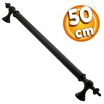 Badem10 Çukurca 50 cm Mat Siyah Metal Çekme Kolu Kapı Tutma Kulp