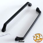 Badem10 Defne 224 mm Siyah Kulp Mobilya Mutfak Çekmece Dolap Dolabı Kapak Kulbu Kulpları Kulbu Metal 22.4 mm