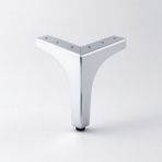 Badem10 Dekor 12 cm Krom Gümüş Metal Mobilya Ayağı Dayanıklı Modern Tasarım Koltuk Sehpa Masa Tv Ünitesi