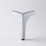 Badem10 Dekor 17 cm Krom Gümüş Metal Mobilya Ayağı Dayanıklı Modern Tasarım Koltuk Sehpa Masa Tv Ünitesi