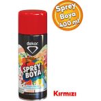Badem10 Dekor Akrilik Efektli Metal Ahaşap Karton Cam Taş Plastik Pvc Yüzeyler Sprey Boya Kırmızı 400 ml - Makine Kırmızı