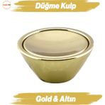 Badem10 Delta Düğme Gold Mobilya Mutfak Dolap Dolabı Çekmece Kulpu Kulbu Plastik Altın Tek Vidalı Kulp