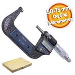 Badem10 Dw Elektronik Dijital Dış Çap Mikrometresi 50-75 mm 0.001 mm Profesyonel Çelik Mikrometre