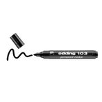 Badem10 Edding 103 Metal Plastik Cam 20 Adet Kalıcı İşaretleyici Marker Siyah Kalem