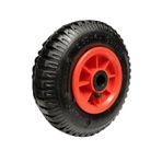 Badem10 El Arabası Yük Taşıma Arabası Tekeri Burçlu Şişme Şambelli Iç Lastikli Teker 200X40 mm Plastik Jant